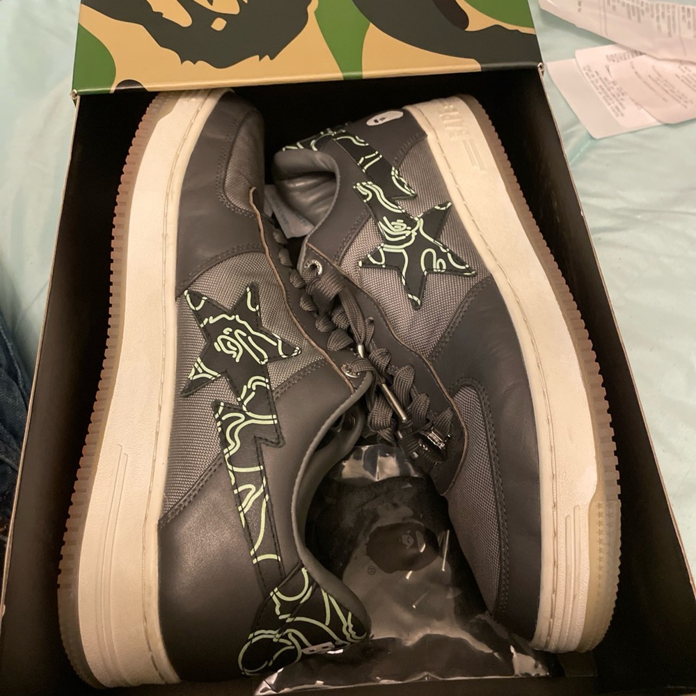 Bape Gray Sneakers for Casual Style - Picture 2 of 16